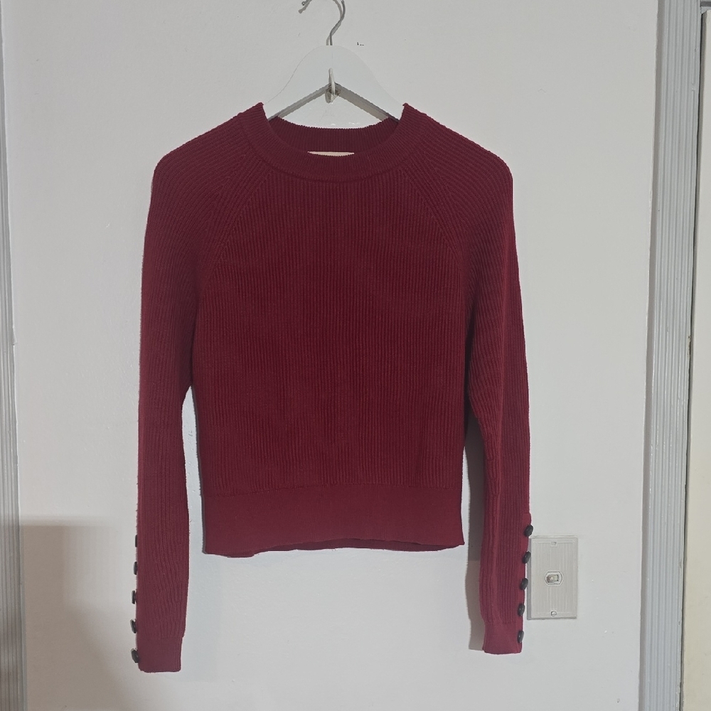 La Maille Sézane Women’s Red Merino Wool Sweater – Size S
